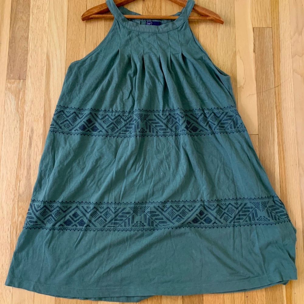 Forest Green Embroidered Dress